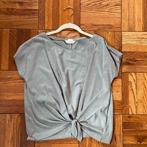 Club Monaco Tie Front Linen Top